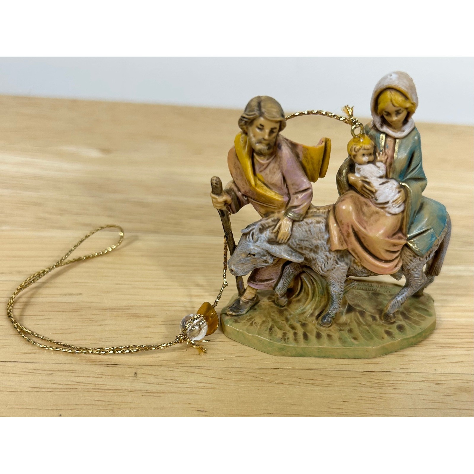 Vintage Fontanini Ornament Flight into Egypt Nativity 1992 Italy 560 NO DOME