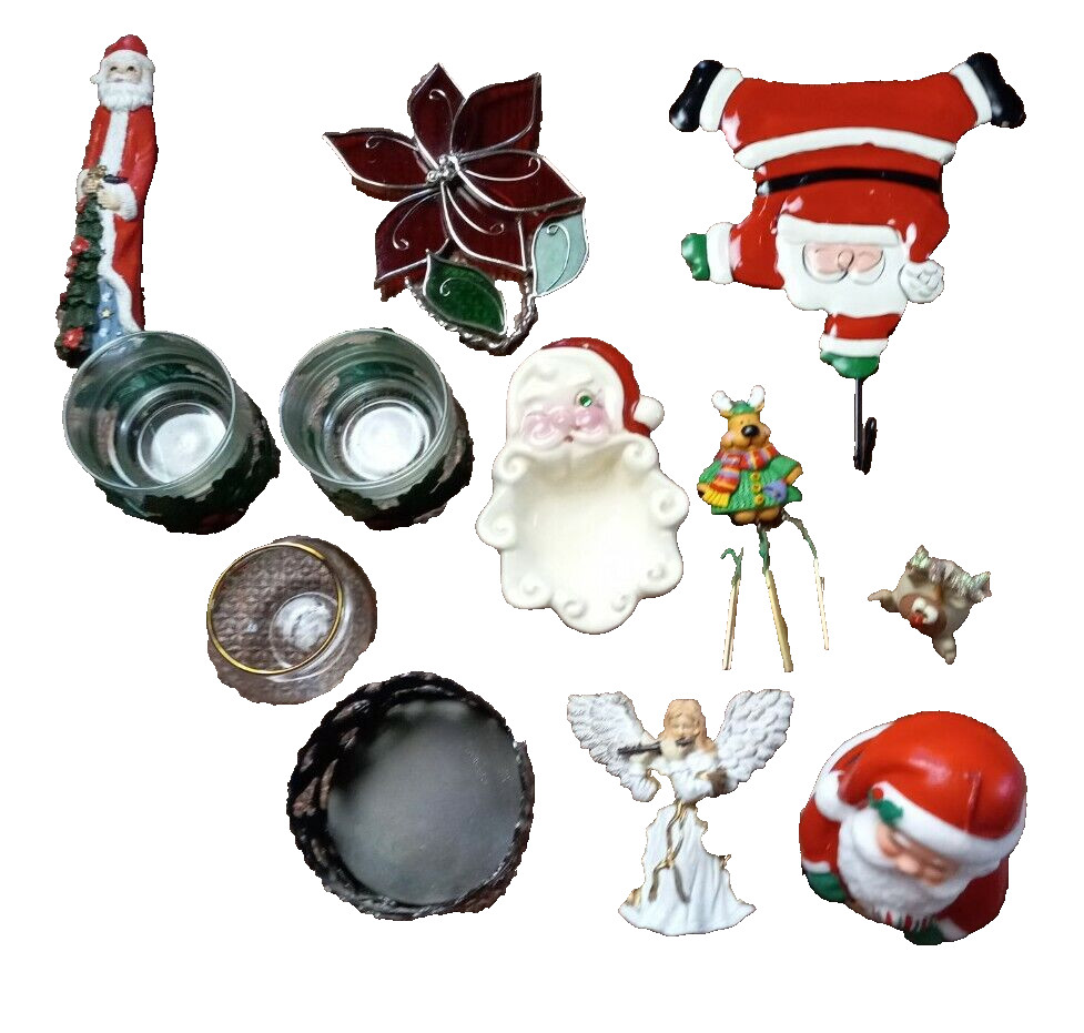 Christmas Miscellaneous Multicolor Pieces Lot Of 12