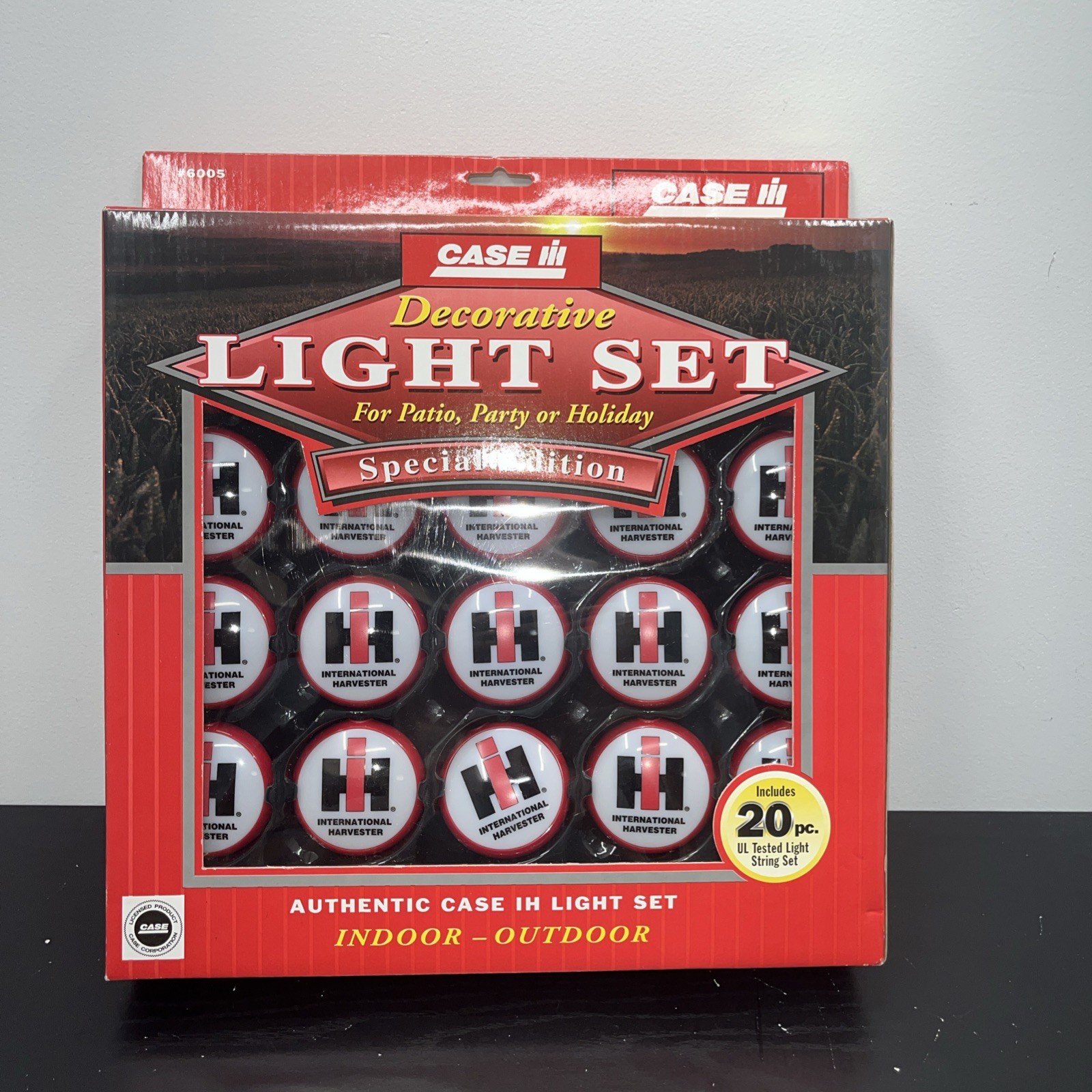 Vintage Case IH International Harvester 20 Piece Christmas Tree Light Set NOS